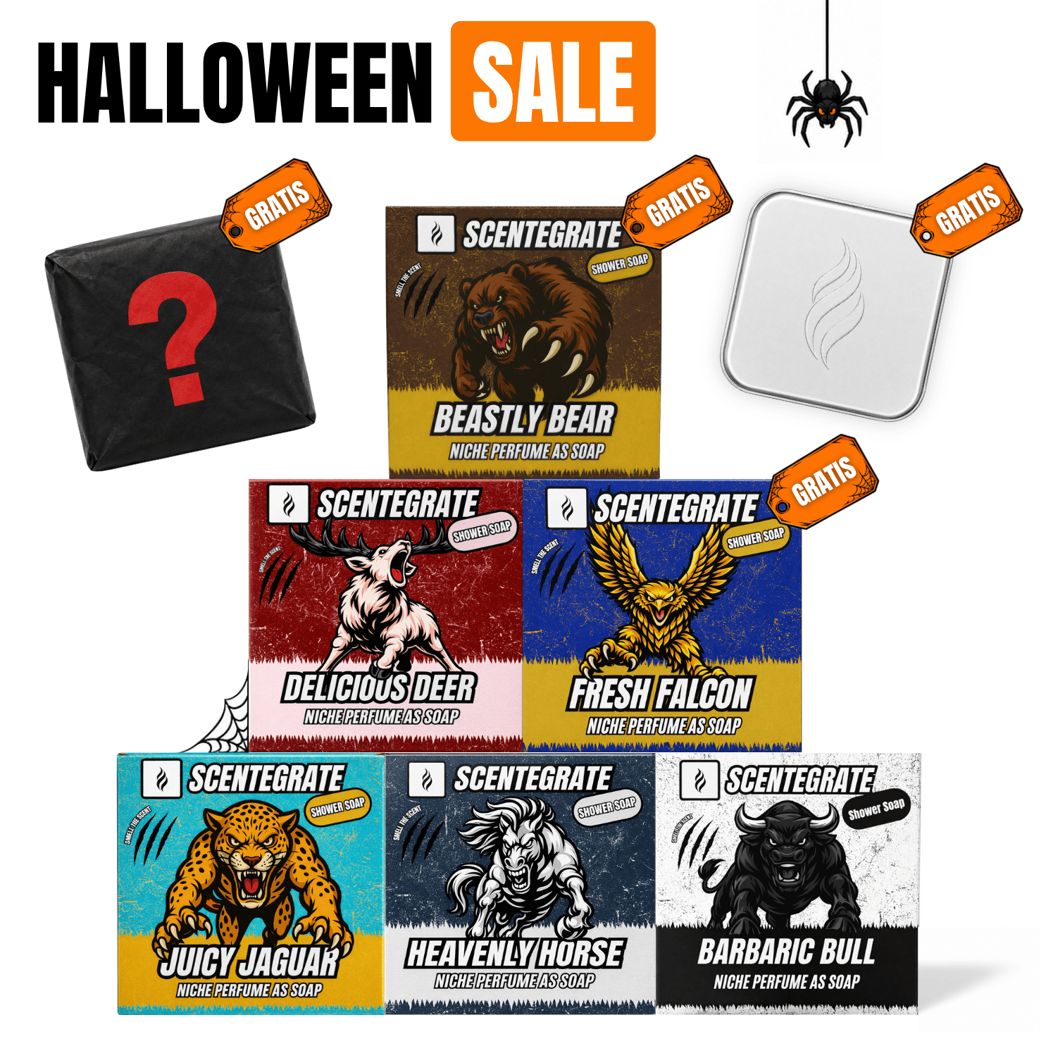 Halloween Bundle (2 Seifen GRATIS & Mystery Seife GRATIS & Seifendose GRATIS)